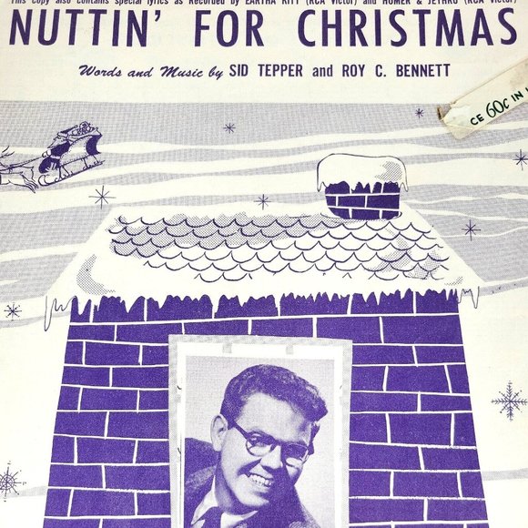 Nuttin' For Christmas Sheet Music Vtg 1955 Stan Freberg Sid Tepper Roy C Bennett - Picture 1 of 4